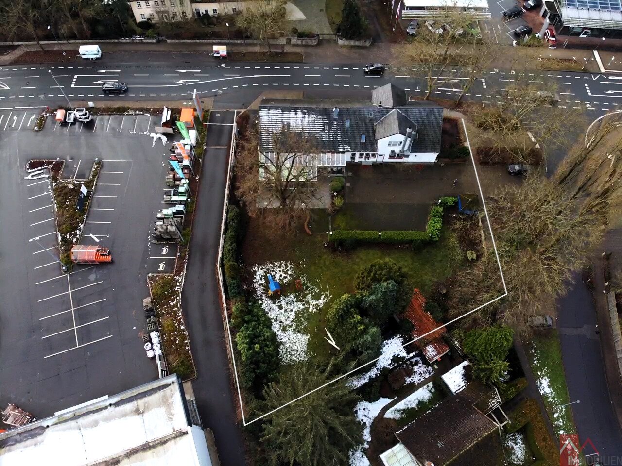 Vogelperspektive Grundriss der Grundstücke